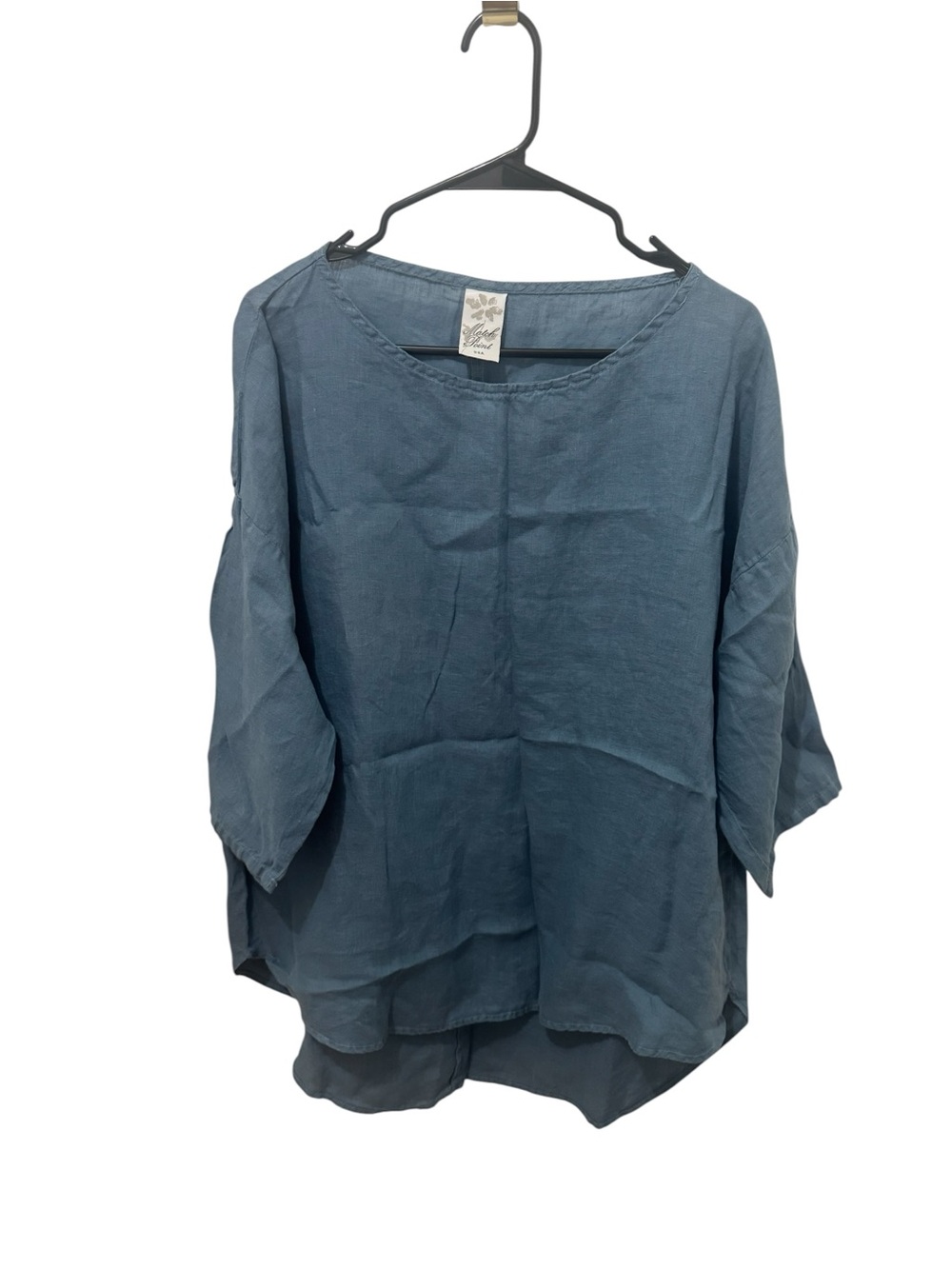 Match Point Linen Relaxed Fit Tunic Size Medium